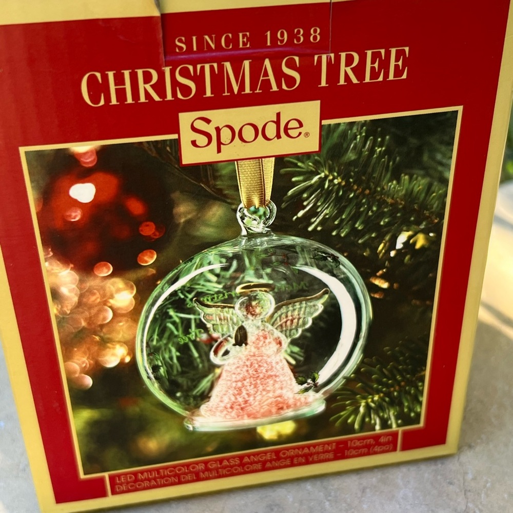 Spode Christmas Glass Angel ornament